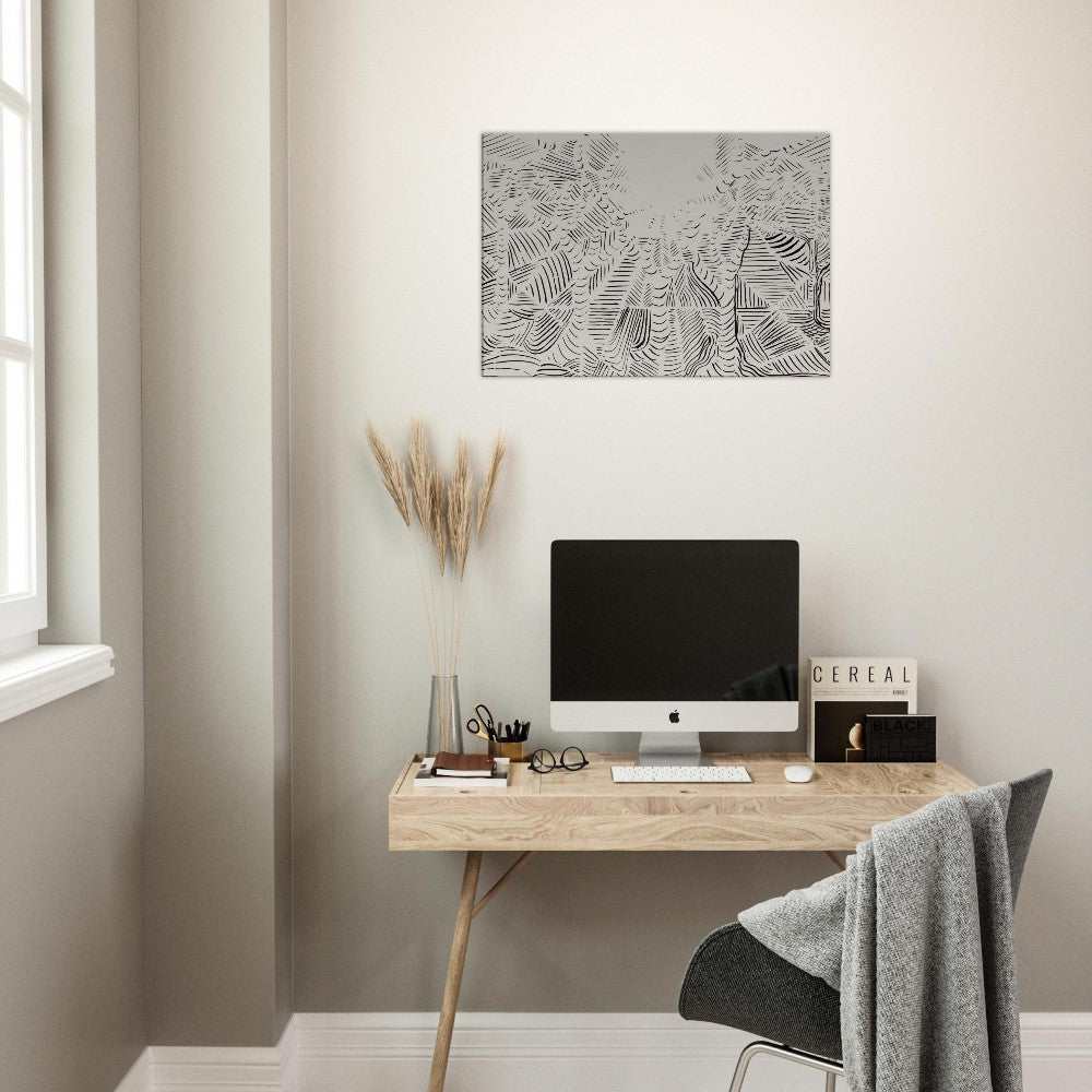 Line-Art Canvas Wall Art Print