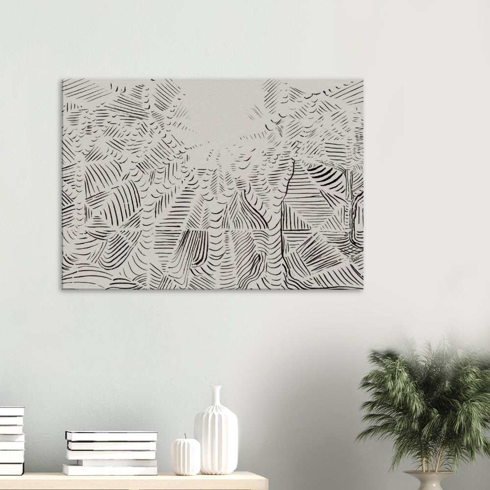 Line-Art Canvas Wall Art Print