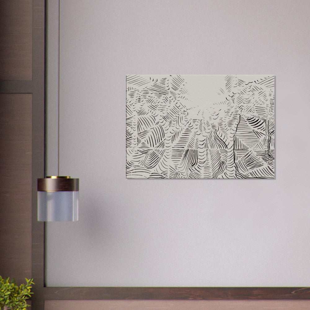 Line-Art Canvas Wall Art Print