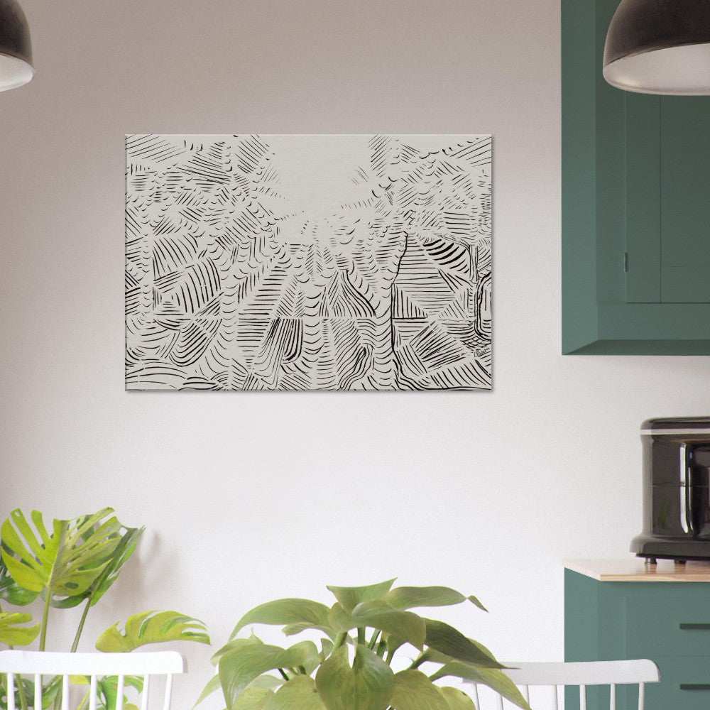 Line-Art Canvas Wall Art Print