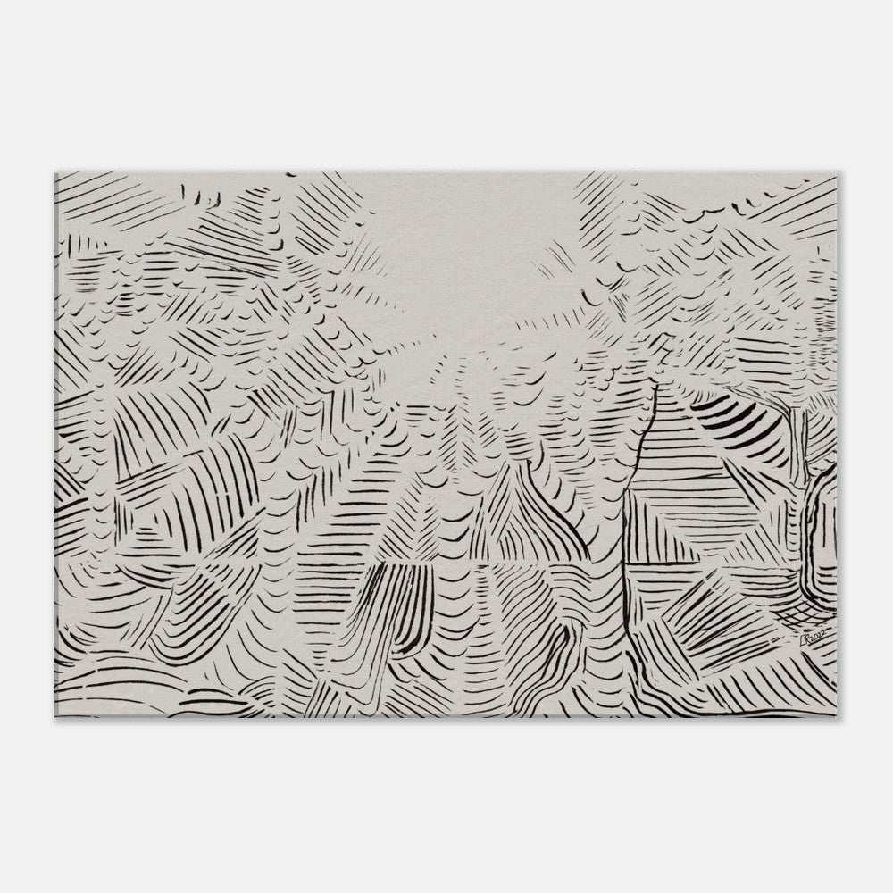 Line-Art Canvas Wall Art Print