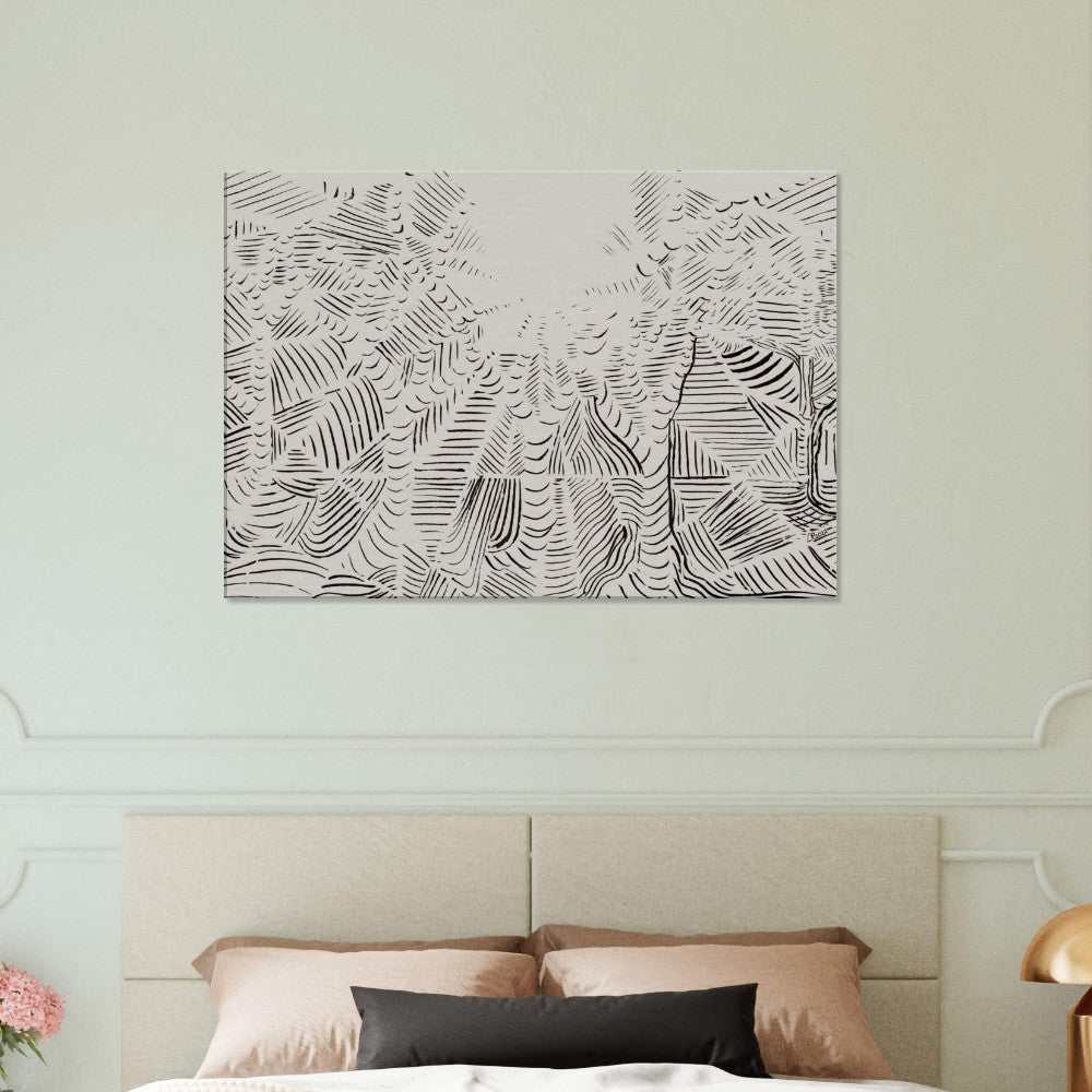 Line-Art Canvas Wall Art Print