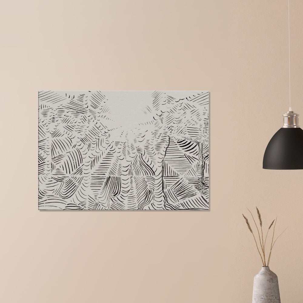 Line-Art Canvas Wall Art Print