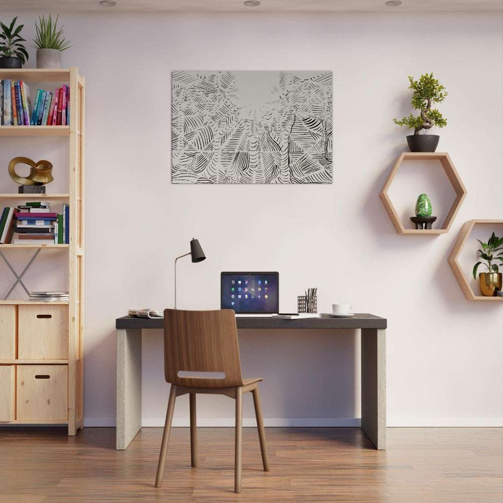 Line-Art Canvas Wall Art Print