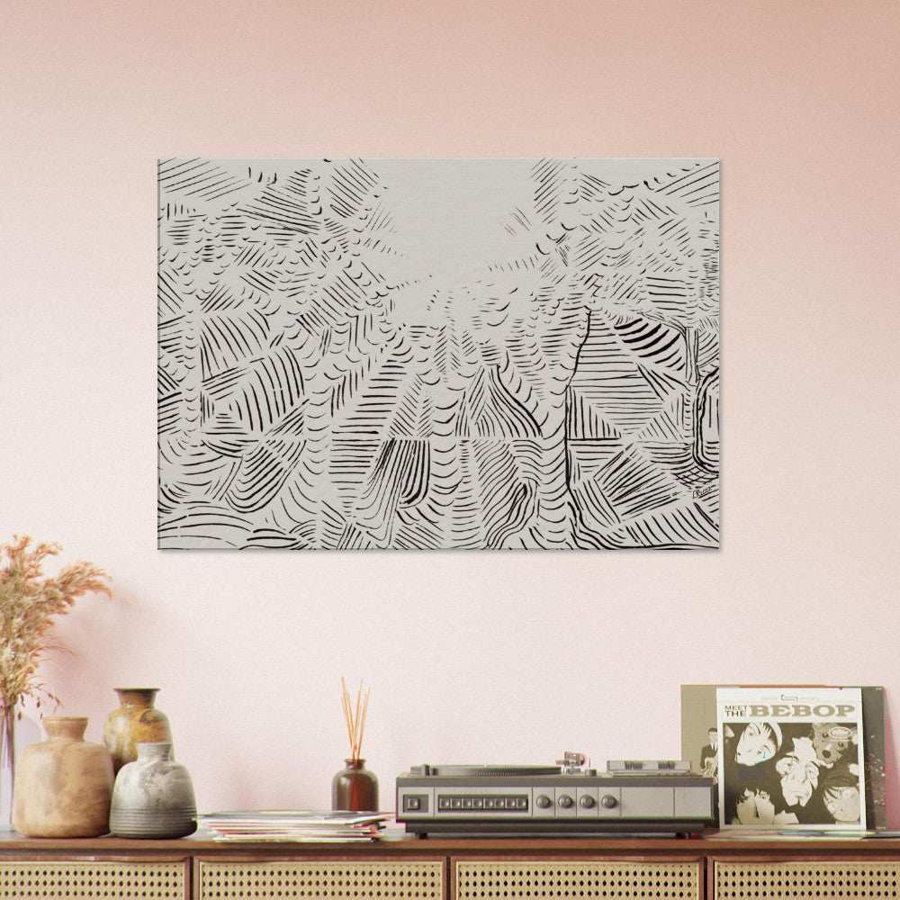 Line-Art Canvas Wall Art Print